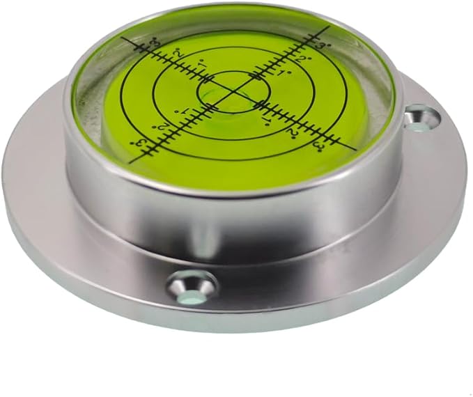 Metal Horizontal Bubble Cow Eye Level Universal Horizontal Bubble Flange Water Bubble Level Horizontal Bubble Small Household (60 * 14mm)