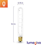 lumenivo 40 Watt 130 Volt T6.5 Refrigerator Light Bulb ー Replaces 40w 120v Freezer Light Bulb Subzero 500 Series Refrigerator Freezer ー Intermediate Base E17 ー Clear Incandescent Bulb ー 1 Pack