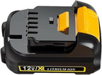 12V DCB120 2.0Ah Battery Replacement for DeWalt 12v Max Battery DCB120 DCB121 DCB123 DCB122 DCB124 DCB125 DCB127,Compatible with DeWalt 12V power Tools , Lightweight Lithium UL Certified (1-Pack)