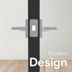 Mega Handles Prime Privacy Lever Door Handle for Hallway, Closet and Bathroom, Keyless Design Door Levers, Fits All Standard Door Sizes, Covered Screws Included - Polished Chrome (1 Pack), 5"