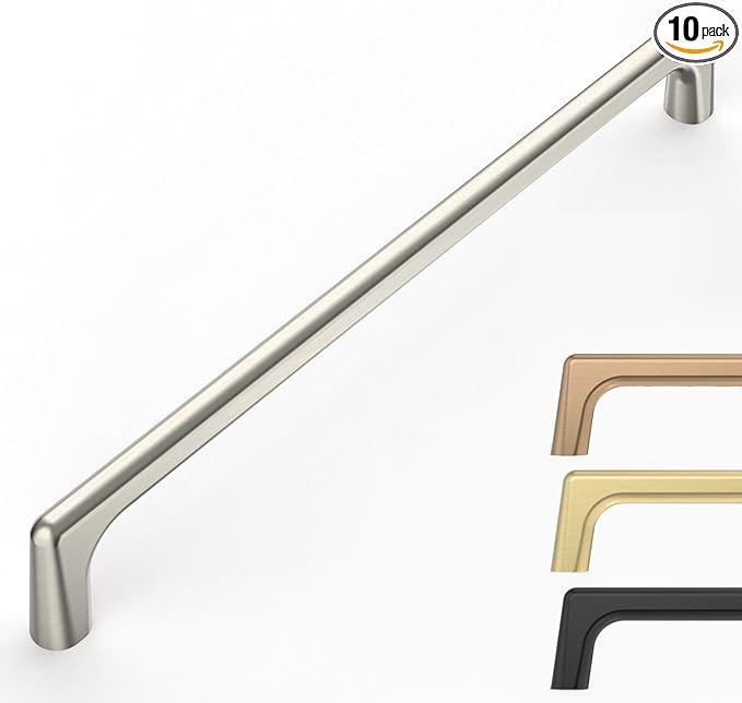 10 Pack Brushed Satin Nickel Cabinet Pulls 7.5 Inch Kitchen Cabinet Handles Cabinet Hardware Kitchen Handles for Cabinets Cupboard Handles Nickel Dresser Pulls Drawer Handle