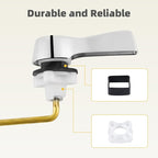 iFealClear 2 Pack Metal Toilet Tank Flush Lever Replacement, Universal Front Mount Toilet Tank Trip Lever with Stainless Steel Chains, Easy Install, Solid Brass, Chrome
