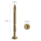 #10 * 2-1/4" Deck Screws, (1354pcs) 15 lbs.Exterior Wood Screws, Rust Resistant epoxy Coated, Bronze, T25 Star Bit