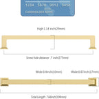 FILTA 7 Inch(177mm) Hole Centers Gold Cabinet Handles(Set of 10),Gold Cabinet Pulls Zinc Alloy Kitchen Cabinet Pulls Cabinet Hardware for Cabinets Cupboard Drawer