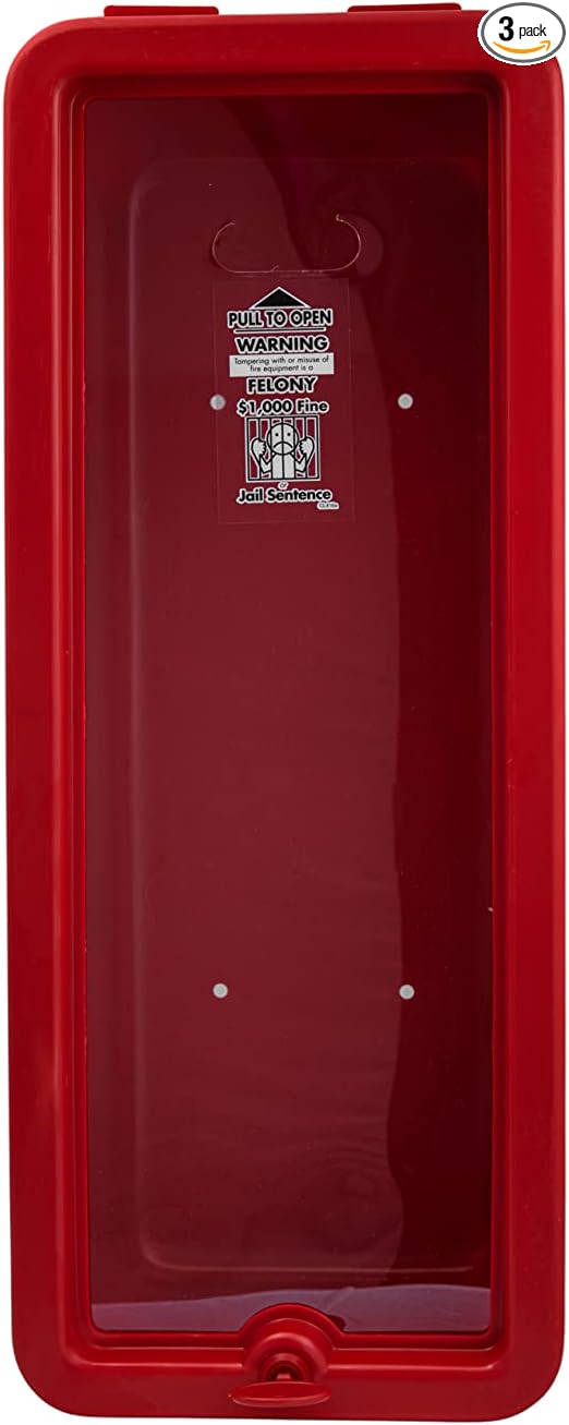 Fire Extinguisher Cabinet Fire Extinguisher Box Outdoor Fire Cabinet Mounted Fire Extinguisher Cabinet Fire Extinguisher Cover (Red with Pull-Panel, Rx350, Plastic, 10 Pounds, 3, AKA1)