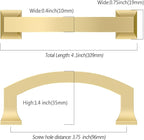 Asidrama 10 Pack 3.75 Inch(96mm) Brushed Gold Kitchen Cabinet Handles, Cabinet Pulls Kitchen Cabinet Hardware for Cupboard Drawer Pulls