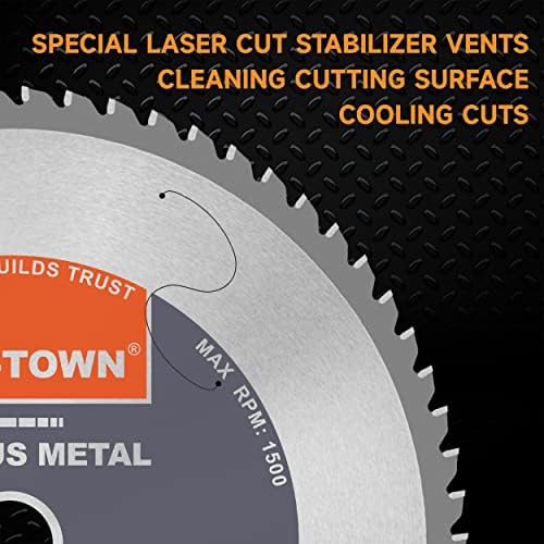 TWIN-TOWN 14-Inch 66 Teeth Dry Cut Mlid Steel and Ferrous Metal Cermet Saw Blade with 1-Inch Arbor