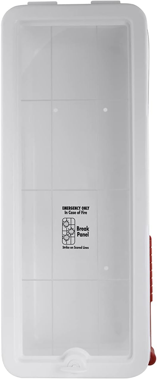 Fire Extinguisher Cabinet Fire Extinguisher Box Outdoor Fire Cabinet Mounted Fire Extinguisher Cabinet Fire Extinguisher Cover (White with Hammer Attachment, Rx350, Plastic, 20 Pounds, 5, AKA1)
