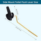 2Pack Universal Side Mount Toilet Handle Replacement Kit Compatible with Kohler K-GP30324-CP/Glacier Bay Toilet with Flapper Chains, Metal Toilet Flusher Lever, Oil Rubbed Bronze