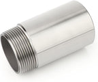 TAISHER 1PCS Stainless Steel Pipe Fittings, 1-1/4" NPT Male x 1-1/4" NPT Female Threaded, 6" Length Nipple Cast Pipe