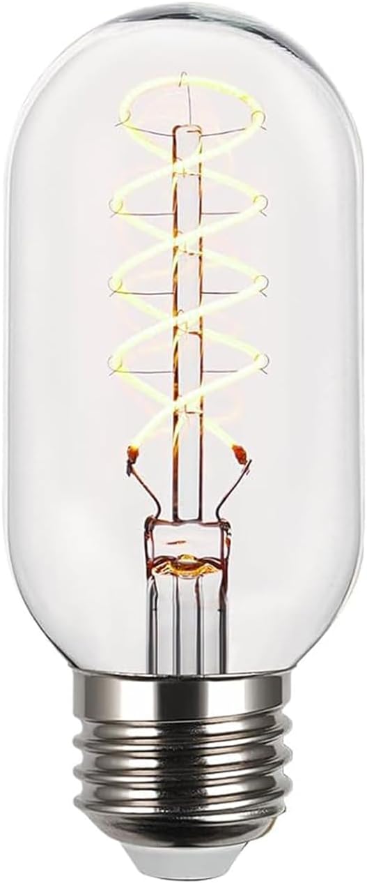 AMDTU Light Bulbs 75 Watt Equivalent, 700 Lumens LED Bulbs 7W, Ultra Filament Spiral E26 Base Edison LED Bulbs Dimmable, 7 Watt LED Light Bulbs Soft White 2700K T45 Clear Glass Bulbs, 2 Pack