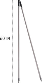 Matthew Cleaning Commercial Screw On Mop Handle for Floor Cleaning Heavy Duty Mop Head Replacement Holder 60inch with Threaded Metal Tip(Gray, 6 Pack)