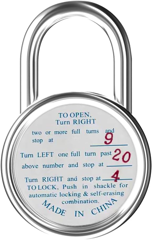 FIGODE® Locker Lock, 2 in. Combination Lock, Keyless Padlock for Gym and School Lockers, Black Dial Lock, 5 Pack