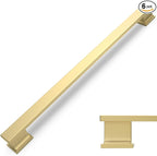 COTYKILEY 6 Pack 12.6 Inch(320mm) Brushed Gold Cabinet Handles Gold Kitchen Cabinet Pulls Cabinet Door Handles Kitchen Cabinet Hardware