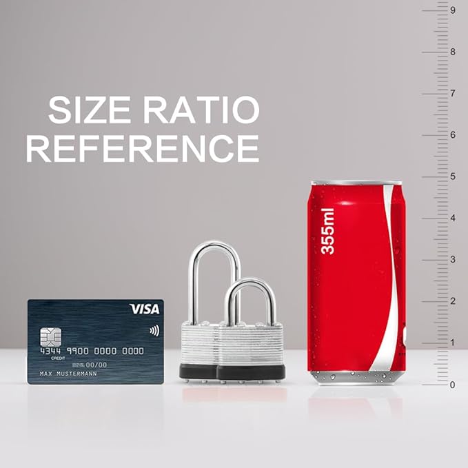 Lock Outdoor Padlocks, Key Lock, Padlocks with Same Key - Laminated Steel Keyed Padlocks with Long Shackle, 60 Pack, for Hasp Latch, Sheds, Fences, Storage Locker, School, Gym