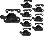 QCAA Steel Window Sash Lock, CTC 2", Matte Black, 8 Pack, Made in Taiwan