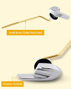 iFealClear Universal Brass Toilet Handle Replacement Kit, Side/Angle Mount Toilet Flush Handle Compatible with Kohler K-GP30324-CP/TOTO/American Standard, Stainless Steel Flapper Chain, Chrome