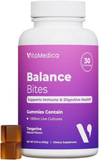 VitaMedica Balance Bites - Probiotic Gummies for Digestive Support, Immune & Gut Health - 1 Billion CFU No Refrigeration Required - 30 Gummies