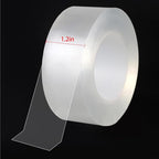 Transparent Weather Sealing Tape, Clear Draft Isolation Film Tape for Door Draft Stopper, Adhesive Tape for Doors, Windows and Shower Glass Gaps - No Residue (1.2 Inch x 16Ft)