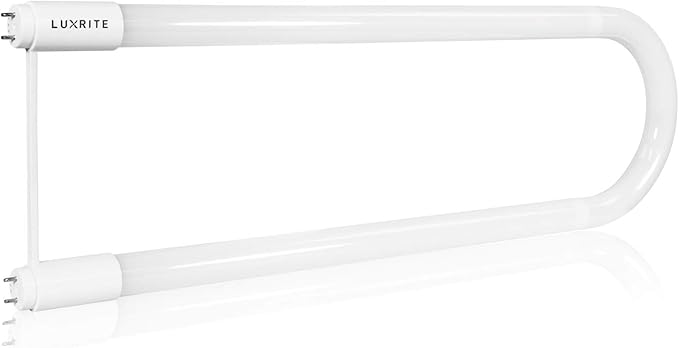 LUXRITE U Bend LED Tube Light, T8 T12, 18W (32W Equivalent), 3000K Soft White, 2000 Lumens, Fluorescent Light Tube Replacement, Direct or Ballast Bypass, DLC and ETL Listed, G13 Base (6 Pack)