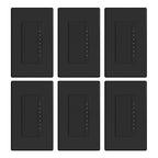 ELEGRP Dimmer Switch, Digital Dimmer Light Switch for LED Lights 150W, INC/HAL 450W, 3 Way LED Dimmer Switch, Needs Neutral Wire, Wall Plate Included, UL Listed, 6 Pack, Matte Black
