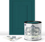 ALL-IN-ONE Paint, Durable cabinet and furniture paint. Built in primer and top coat, no sanding needed. Includes our 30 featured color card - Capri (green teal), Quart