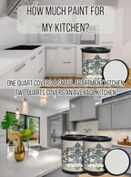 ALL-IN-ONE Paint, Durable cabinet and furniture paint. Built in primer and top coat, no sanding needed. Includes our 30 featured color card - Peony (pale pink), Gallon