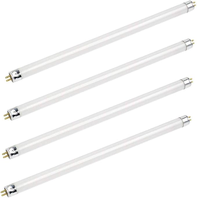 Bluex Bulbs 4 Pack F14T5/850 14W 22 Inch T5 Fluorescent Tube Light Bulb 5000K Cool White Mini Bi-Pin (G5) Base Straight Tube Light Bulb