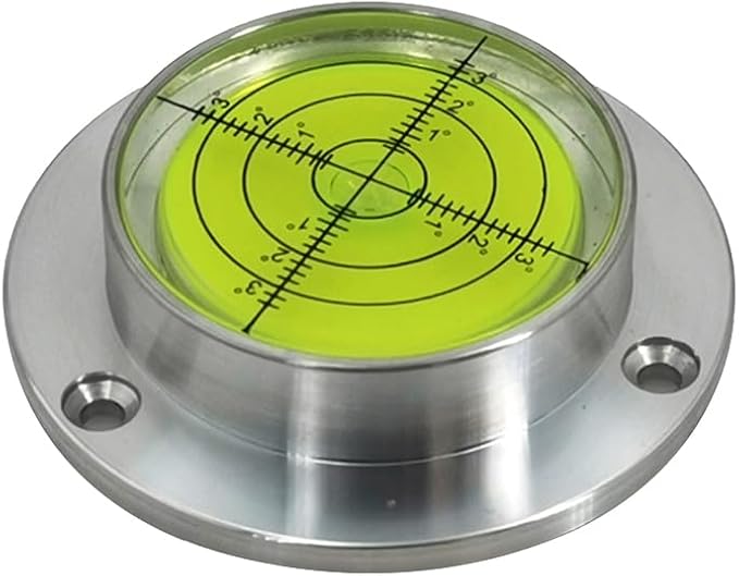 Metal Horizontal Bubble Cow Eye Level Universal Horizontal Bubble Flange Water Bubble Level Horizontal Bubble Small Household (60 * 14mm)