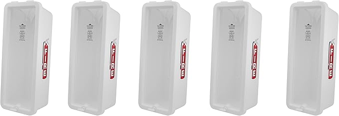 PRO&Family Fire Extinguisher Cabinet (5, White with Pull-Panel, 10 lb)