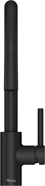 Pfister Stellen Kitchen Faucet with Pull Down Sprayer, Single Handle, High Arc, Matte Black Finish, LG529SAB
