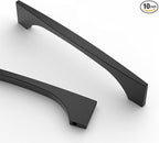 Asidrama 10 Pack 5 Inch(128mm) Matte Black Kitchen Cabinet Handles, Cabinet Pulls Kitchen Cabinet Hardware for Cupboard Drawer Pulls
