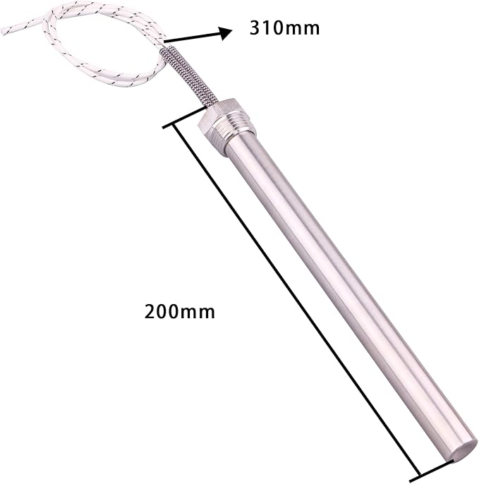 DERNORD Immersion Cartridge Heater 240V 1000W Hot Rod Heating Element Replacement 1/2 Inch Thread