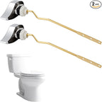 Hibbent 2 Pack Metal Toilet Handle Replacement, Compatible with TOTO THU068#CP Trip Lvr for St743S, Brass Handle Trip Lever, Side Mount Toilet Tank Flush Lever, Chrome