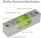 High precision aluminum alloy metal adjustable level bubble small square bar luminous magnetic length 90 hole pitch 78MM