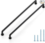 JOY DECOR Cabinet Pulls – 12-3/5 Inch Hole Center, Matte Black, 2 Pack, Zinc Alloy Cabinet Handles for Drawers & Cupboard – Vintage Style Hardware for Kitchen, Bathroom, Dresser, Furniture Makeover