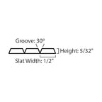 4ft x 4ft Unfinished Red Oak Veneer Tambour Wall Panel with 1/2" 30-Degree Groove Slats, Flexible & Easy to Customize