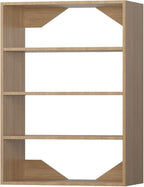 Short Tower Closet Unit, Modular Closet System, Wood Closet System Organizer with Storage for Walk In Closets, Clothing Rack Wardrobe for Hanging Clothes, Bedroom, Wood, 31.5"W