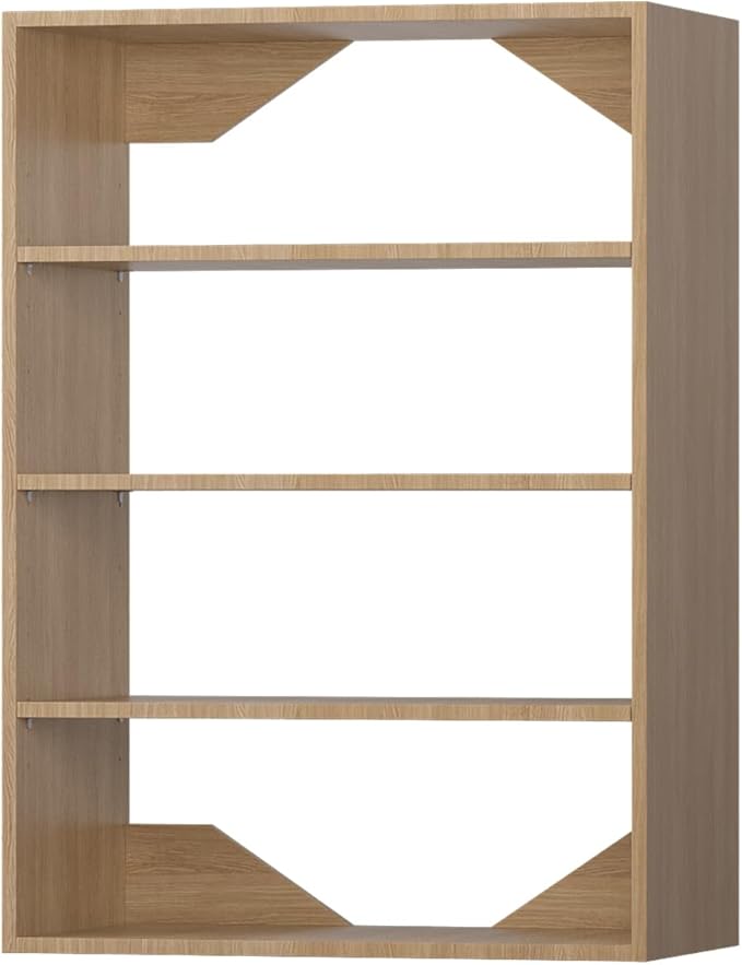 Short Tower Closet Unit, Modular Closet System, Wood Closet System Organizer with Storage for Walk In Closets, Clothing Rack Wardrobe for Hanging Clothes, Bedroom, Wood, 19.5"W