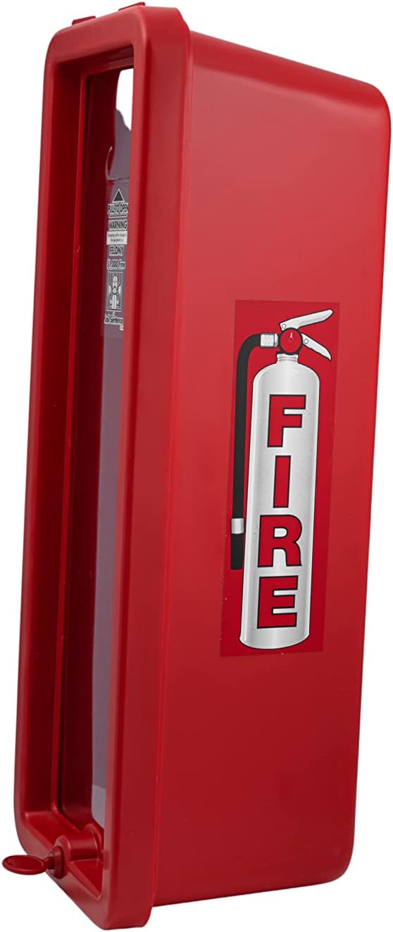 PRO&Family Fire Extinguisher Cabinet 20 lb Fire Extinguisher Box Outdoor Fire Cabinet Mounted Fire Extinguisher Cabinet Fire Extinguisher Cover(2, Red with Pull-Panel, 20 lb)