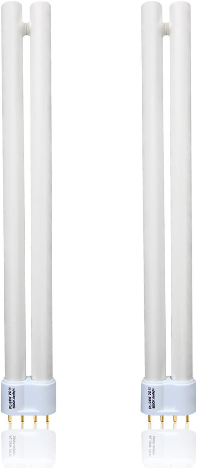 24W PL24-C Fluorescent Light Bulb Replacement for OttLite B24553 T40J34,Tpye C,PL-L 24W Fluorescent Light Bulbs,5500K Bright Natural Daylight,1300lm,2G11 Base - 2Pack
