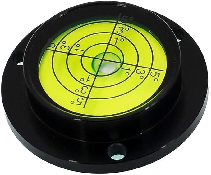 UMEI Vientiane scale High precision horizontal bubble Aluminium Case Bullseye Spirit Bubble Surface Level Round Inclinometers Two sizes are available (40X10MM),Clear