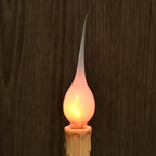 Silicone Dipped Candle Light Bulbs Flicker Flame Replacement Bulbs 1 Watt Country Style Silicone Light Bulbs for Window Candle Lamps Chandeliers, C7/E12 Candelabra Base (12 Pack)