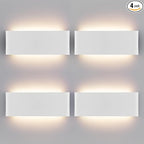 11"Modern LED vanity light,15W Dimmable 5 CCT (3000K-6500K) Adjustable Wall Lamp,Up and Down Wall Lighting,Indoor Wall Sconce for Bedroom,Staircase,Hallway,Dressing Table,4 Pack（White）