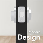 Mega Handles - Ronn Deadbolt I Entry Deadbolt Lock - Heavy Duty Round Locking Deadbolt for Left or Right-Handed Doors - Interior/Exterior - Polished Chrome