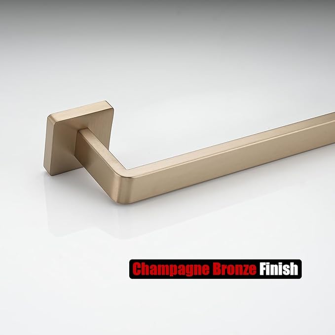 JQK Champagne Bronze Bath Towel Bar, 27 Inch 304 Stainless Steel Thicken 0.8mm Towel Rack Bathroom, Towel Holder Wall Mount, Total Length 29.41 Inch, TB250L27-CB
