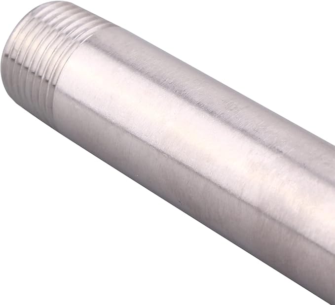 3/8" X 3/8" NPT Male Nipple Stainless Steel 304 Cast Pipe Coupling Fitting 4" Length (pack of 2)