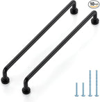 JOY DECOR Cabinet Pulls – 7-1/2 Inch Hole Center, Matte Black, 10 Pack, Zinc Alloy Cabinet Handles for Drawers & Cupboard – Vintage Style Hardware for Kitchen, Bathroom, Dresser, Furniture Makeover