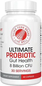 Silver Fern Ultimate Probiotic Supplement Vegicaps - Daily Metabolic Restoration, Proven Survivability, DNA Verified Multi-Strain Bacillus Probiotic Capsules (1 Bottle - 60 Capsules)
