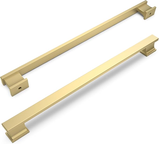 COTYKILEY 6 Pack 12.6 Inch(320mm) Brushed Gold Cabinet Handles Gold Kitchen Cabinet Pulls Cabinet Door Handles Kitchen Cabinet Hardware